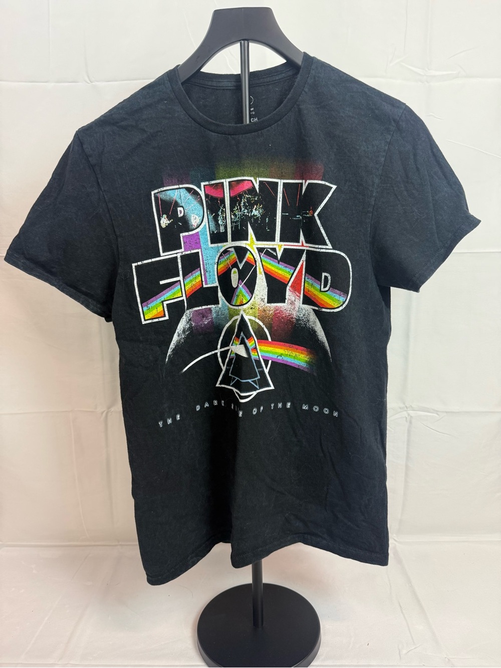Pink Floyd Black Kids Tee with Rainbow Prism Graphic